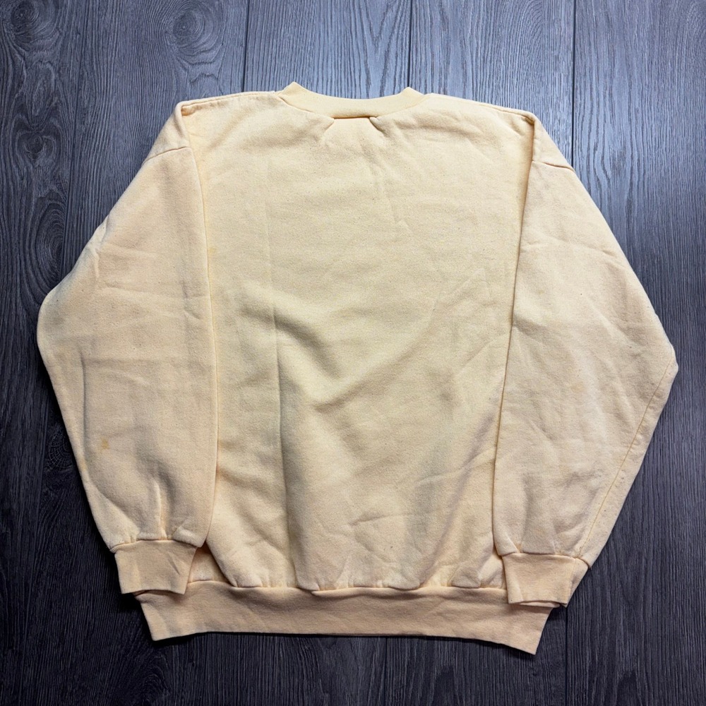 Vintage Carroll Reed Yellow Garden Graphic Sweatshirt 90s Cottagecore Large - Picture 6 of 9